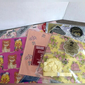 Vtg NOS Various Gift Wrap